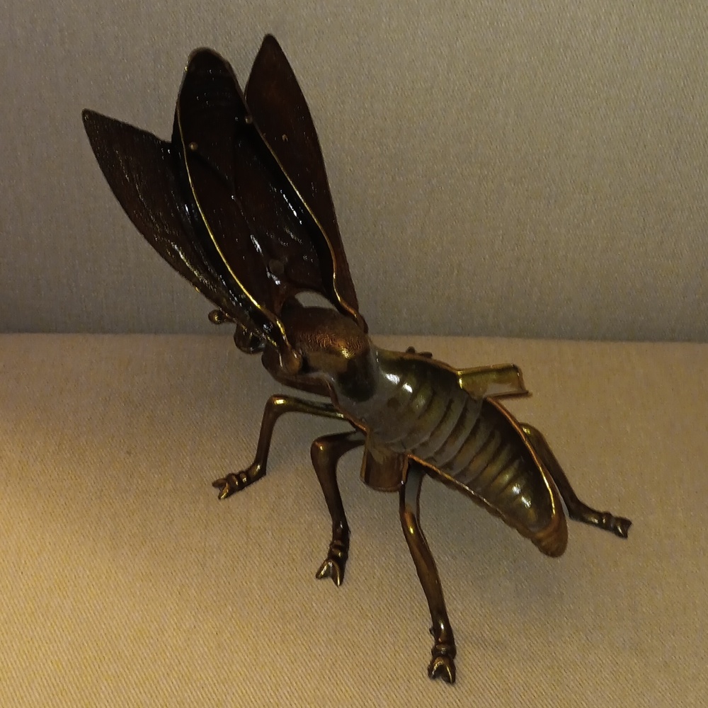 MCM Vintage Brass Insect Figurine Ash Tray - Picture 3 of 4
